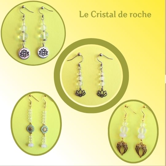 Boucles d'oreilles en Cristal de roche