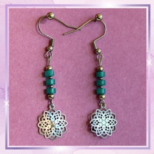 Boucles d'oreilles  en Amazonite
