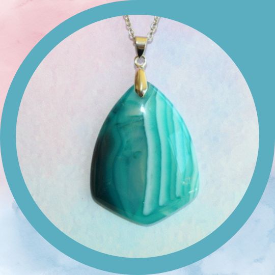 Pendentifs en Agate bleue