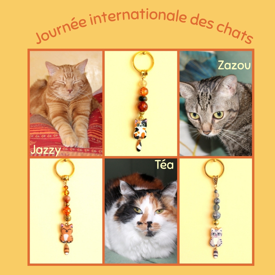 Porte-clefs Chat  pour la Journée internationale des chats