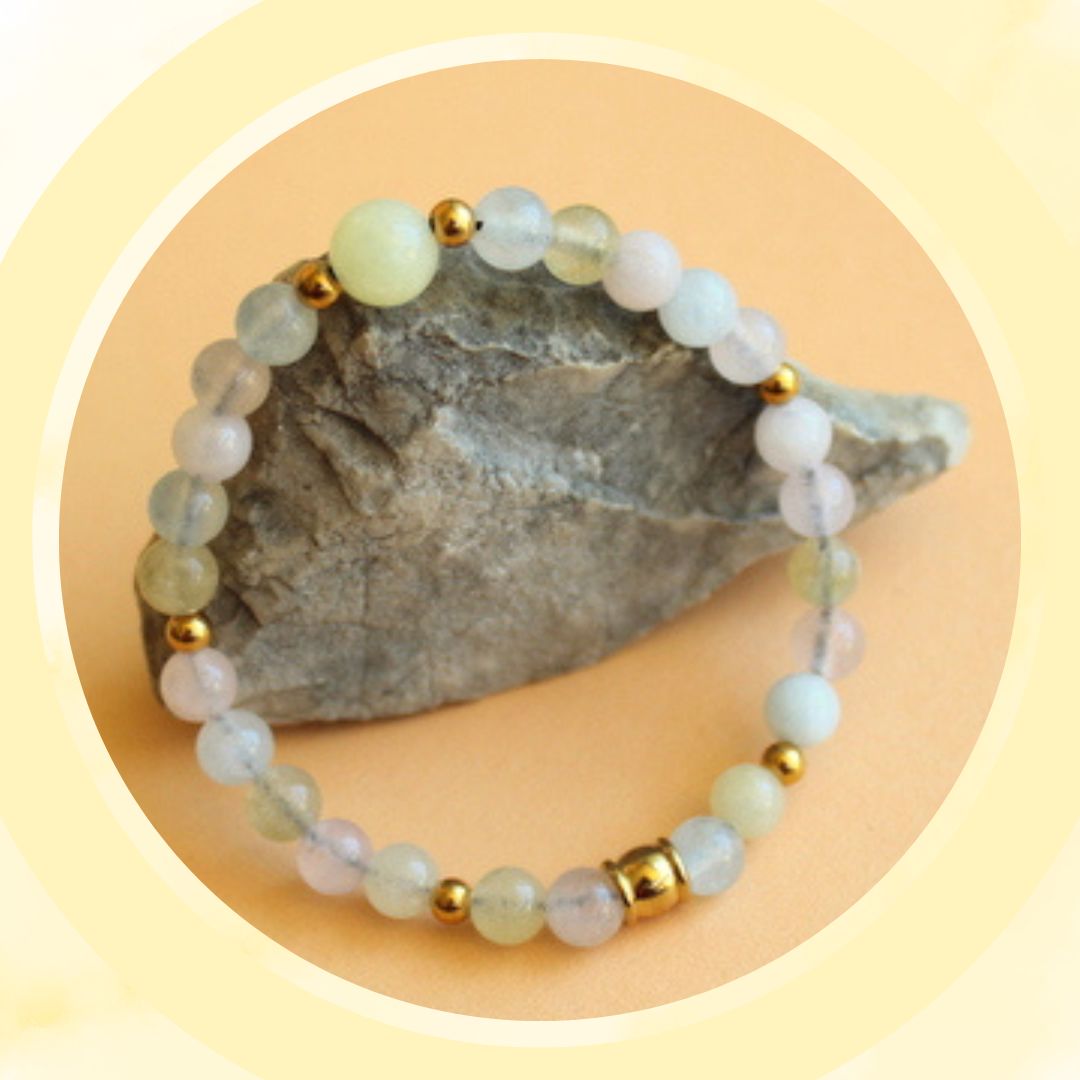 Bracelets et Boucles d'oreilles en Morganite